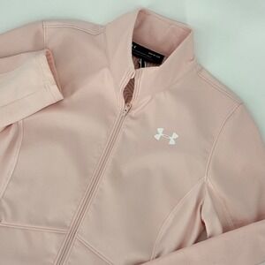 Under Armour Womens ColdGear Infrared Storm Jacket Pink Full Zip Fitted S